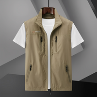 Amaury - Elegante ärmellose Herrenweste in Khaki