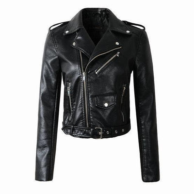 Marina | Klassische jacke Biker mit Reißverschluss