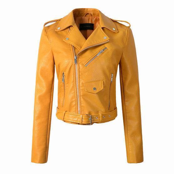 Marina | Klassische jacke Biker mit Reißverschluss