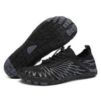 Verna -  Orthopädische Leichte Barfuß-Laufschuhe | Atmungsaktive Natural-Running-Schuhe in Schwarz-Grau