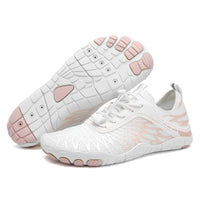 Verna -  Orthopädische Leichte Barfuß-Laufschuhe | Atmungsaktive Natural-Running-Schuhe in Weiß-Rosa