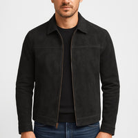 Alexander | Herren Klassiker Lederjacke in Schwarz