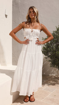 Johanna | Midi-Kleid in Weiß