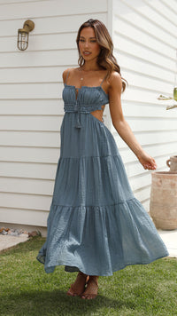 Johanna | Midi-Kleid in Blau