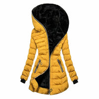 Modischer Winterparka für Frauen - Lara in Gelb