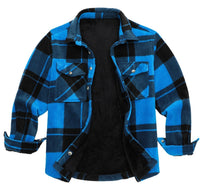 David | Stylische Holzfäller-Jacke Herren robust & warm in Hellblau