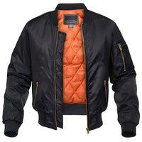 Herren Pilot Bomberjacke - Leo in Schwarz