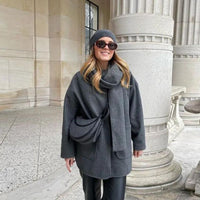 Vintage & Stilvolle Winterjacke - Lieke in Grau