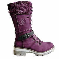 Bequeme Damenstiefel mit rutschfester Sohle - Lien in Violett