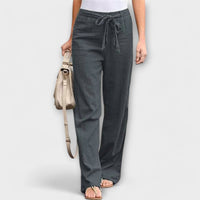 Loreen - Leichte Leinenhose in Grau