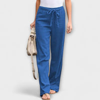 Loreen - Leichte Leinenhose in Blau