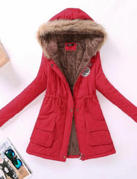Gemütliche und bequeme Fleecejacke für Frauen - Luiza in Rot