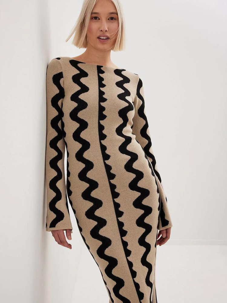 Laura - Elegantes Langarm Bodycon Kleid