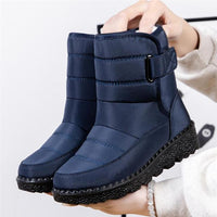 Winterschuhe Damen | Mittelhoch Mit Klettverschluss in Blau