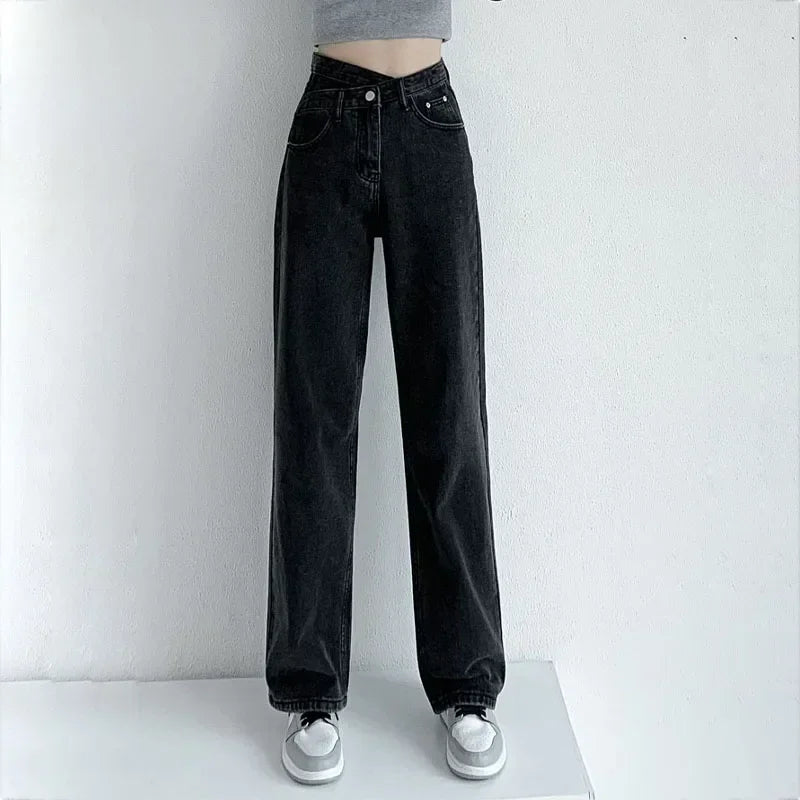 Laura | Entspannte Mom Jeans mit weitem Bein