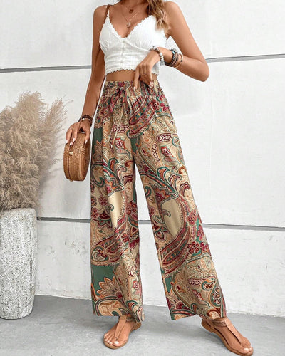 Narella - Weite Hose Mit Paisley Drucken