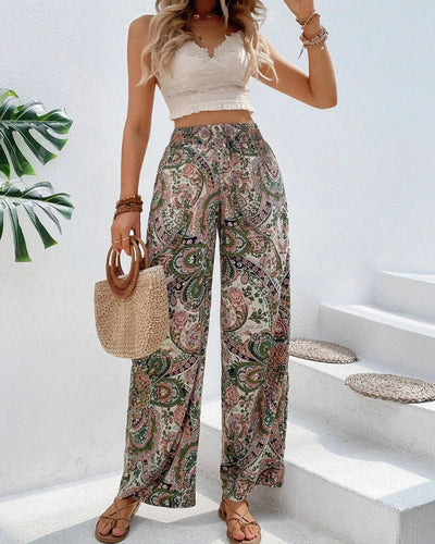 Narella - Weite Hose Mit Paisley Drucken