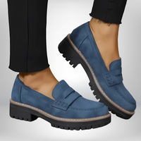 Delphine | Bequeme Leder Loafer in Blau