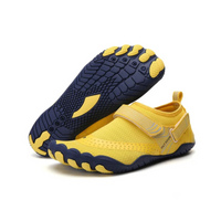 Unisex Aquaschuhe mit Klettverschluss | Schnell trocknende Strandschuhe in Gelb