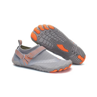 Unisex Aquaschuhe mit Klettverschluss | Schnell trocknende Strandschuhe in Grau