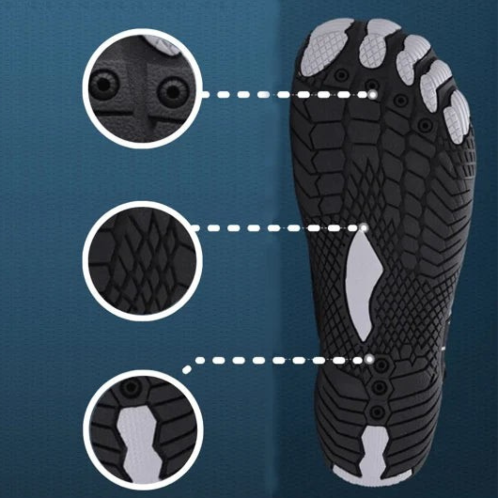 Unisex Aquaschuhe mit Klettverschluss | Schnell trocknende Strandschuhe