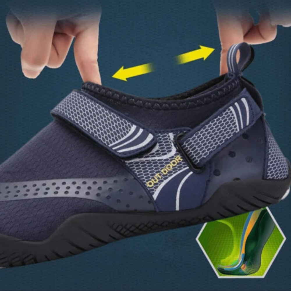 Unisex Aquaschuhe mit Klettverschluss | Schnell trocknende Strandschuhe