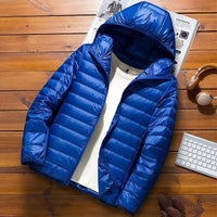 Leichte Steppjacke mit Kapuze für kalte Tage in Saphirblau (mit Kapuze)
