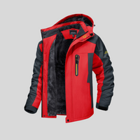 Theodor | Technische Winterjacke für Herren Fleecefutter in Rot