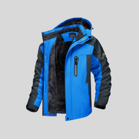 Theodor | Technische Winterjacke für Herren Fleecefutter in Blau
