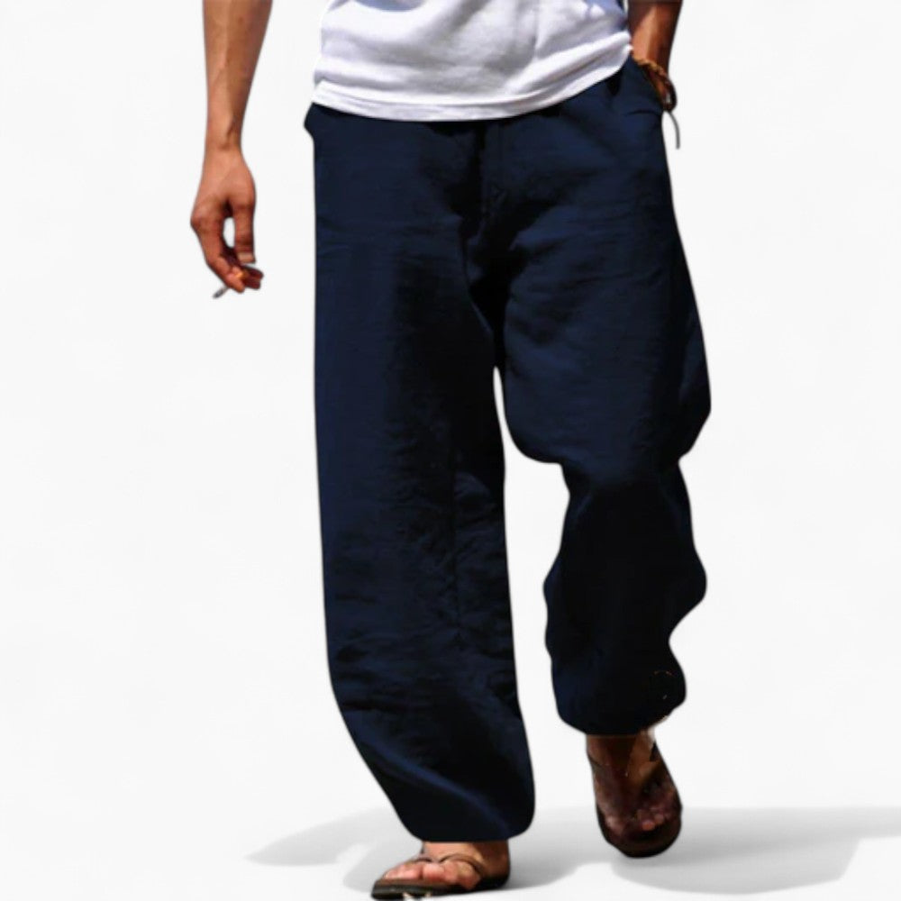 Jonas | Leichte locker sitzende Sommerhose aus Leinen