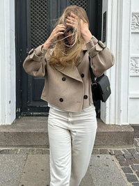 Elegante warme Jacke - Liva in Grau