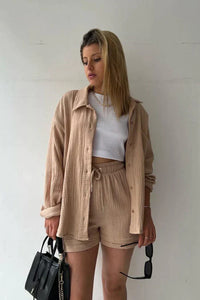 Lin | Lässiges passendes Set in Khaki