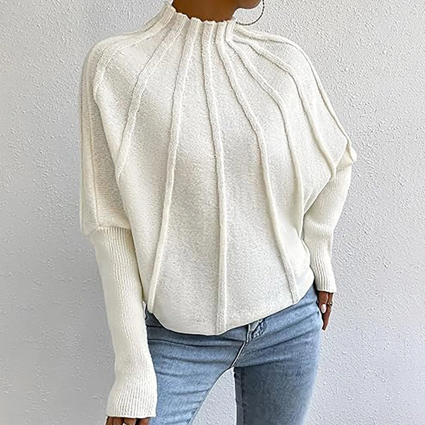 Elen - Rollkragenpullover mit elegantem Faltenwurf