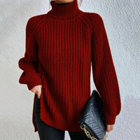Eleganter Pullover mit Rollkragen - Loren in Rot