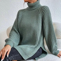 Eleganter Pullover mit Rollkragen - Loren in Grün