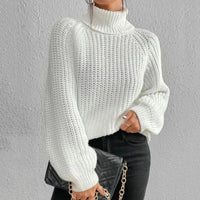 Eleganter Pullover mit Rollkragen - Loren in Weiß