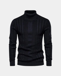 Lucas | Herren Pullover Hoher Kragen – Rollkragen Pullover Herren in Schwarz