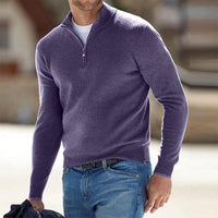Pullover Herren Weste | Reißverschluss Freizeitmode in Violett