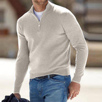 Pullover Herren Weste | Reißverschluss Freizeitmode in Beige
