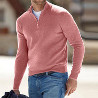 Pullover Herren Weste | Reißverschluss Freizeitmode in Rosa
