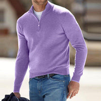 Pullover Herren Weste | Reißverschluss Freizeitmode in Lila