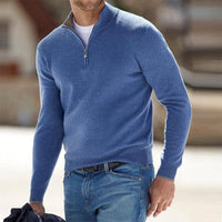 Pullover Herren Weste | Reißverschluss Freizeitmode in Blau