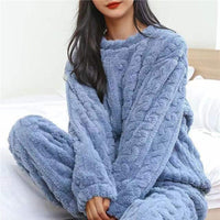 Lori - Kuscheliger Fleece-Pyjama in Blau