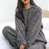 Lori - Kuscheliger Fleece-Pyjama in Schwarz