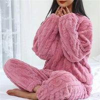 Lori - Kuscheliger Fleece-Pyjama in Rosa
