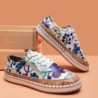 Orthopädische Sportschuhe mit Blumenmuster - Maddie in Lila