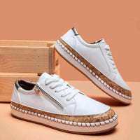 Orthopädische Sportschuhe mit Blumenmuster - Maddie in Weiß
