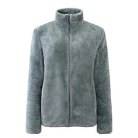 Plüsch-Zip-Up-Jacke mit Komfort-Passform - Maud in Hellgrün