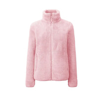 Plüsch-Zip-Up-Jacke mit Komfort-Passform - Maud in Zartrosa
