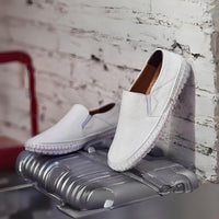 Premium Leder Loafers Herren - Milan in Weiß